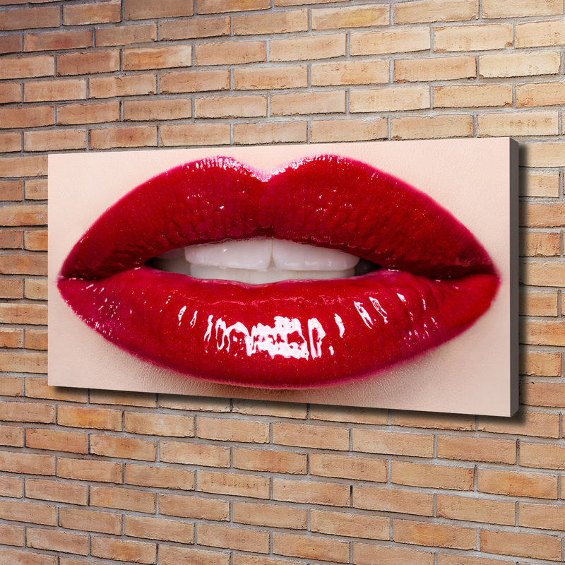 Red Lips - Wrapped Canvas Print