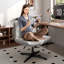 Armless Wide Desk Chair with Cross-shaped Base-446628279