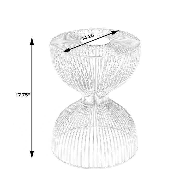 Candace End Table, White