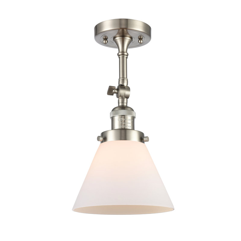 Éclairage de meuble-lavabo inclinable 2 lumières Cone, Boîtier blanc mat, Ampoule à DEL rétro de 6 watts
