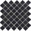 Carreau de mosaïque en porcelaine mate et noire 12-3 / 8 "x 12-3 / 8" Hudson Tangier