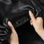 Drap-housse divisé 7 pièces en satin de luxe noir 100% Split