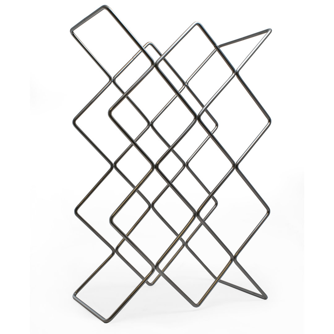 Vallen Tabletop Wine Rack Rose Ebern Designs Finish: Gray Silver