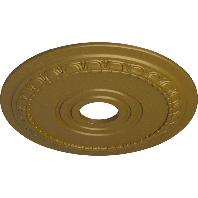 Médaillon de plafond Endurathane Munich, DE 17 1/2 po x P 3 5/8 po x P 1 po (convient aux auvents jusqu'à 5 5/8 po), Doré