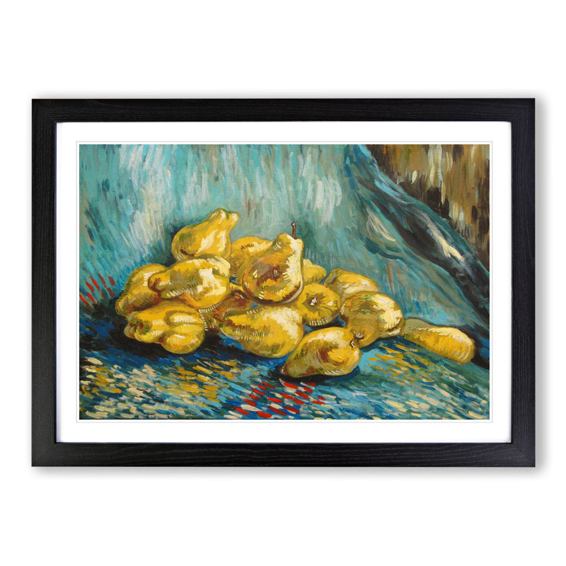 Pears by Vincent Van Gogh - Framed Print, 27cm H x 36cm W x 2cm D, Black Framed