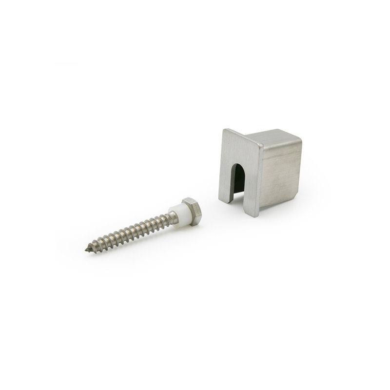 FHC CRVG1WCBS Embouts muraux à fixation sur rail 11 "V-Cut - acier inoxydable brossé