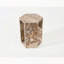 Table d'appoint luxueuse en marbre rose – Pied hexagonal géométrique en pierre avec table basse – Meuble d'appoint moderne et poli pour salon, chambre et petits espaces