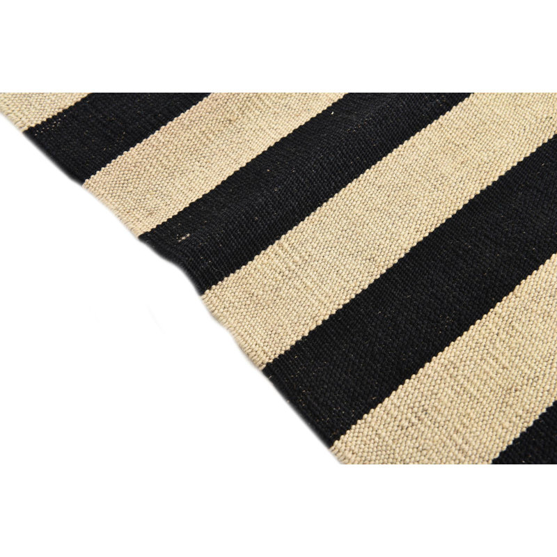 Tapis noir et blanc 3x5 Ponce