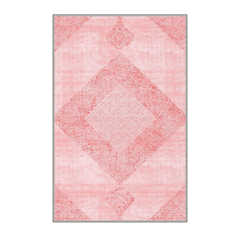 Stylish Hall Carpet 2.6 x 4.9 Feet, 100% Polyester with 8 mm Pile Height | Antibacterial, Non-Slip PVC Felt Dot Underside | Machine Washable, 3D Digital Printing | Perfect for Home Entryways & Living Spaces
