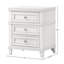 Table de chevet 3 tiroirs blanche avec USB-570511308