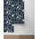 Papier peint adhésif à motif floral Luxe Haven Bleu marine et vert printemps