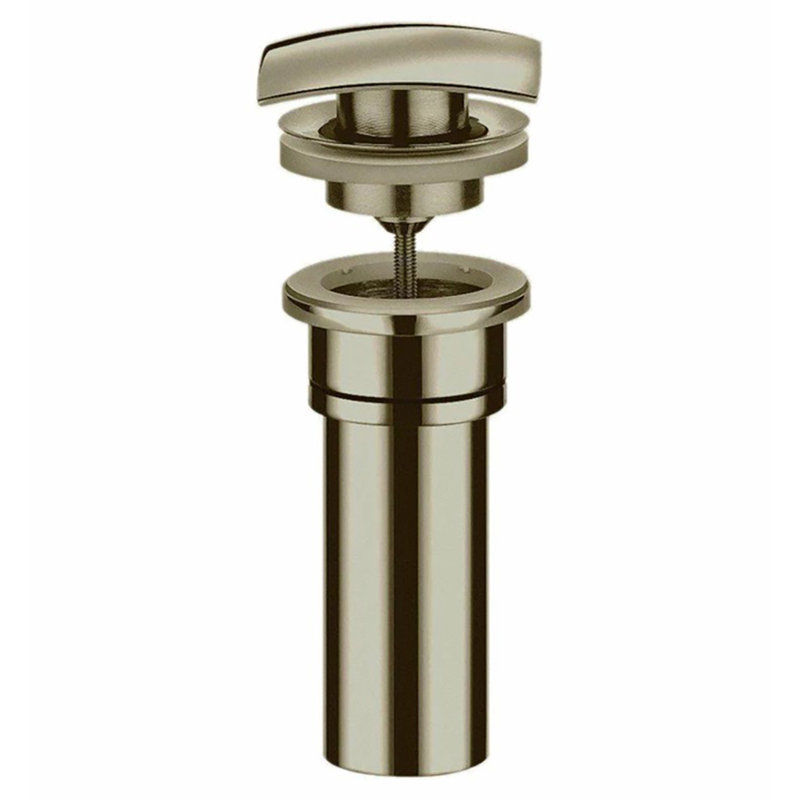 Square Pop Up Bathroom Sink Drain, Brushed Nickel