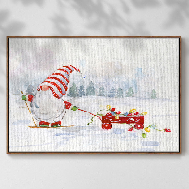 Gnome d'hiver II, H 27 po x l 41 po x P 2 po, Noyer