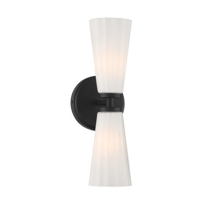 Keonta 2-Light Wall Sconce in Black