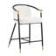 Tabouret de comptoir rembourré de 26 po de hauteur avec structure en métal (ensemble de 2)-919420606