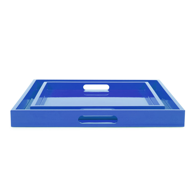 Lavande 2 Piece Tray Set, Blue