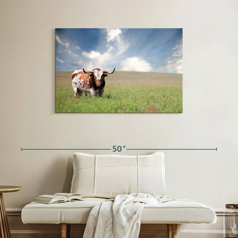 Brampt Oklahoman Texas Longhorn, 26" H x 39" W