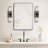 Inse Modern Rounded Rectangle Bathroom Vanity Mirror | Stainless Steel Frame-1618206957-1632153609