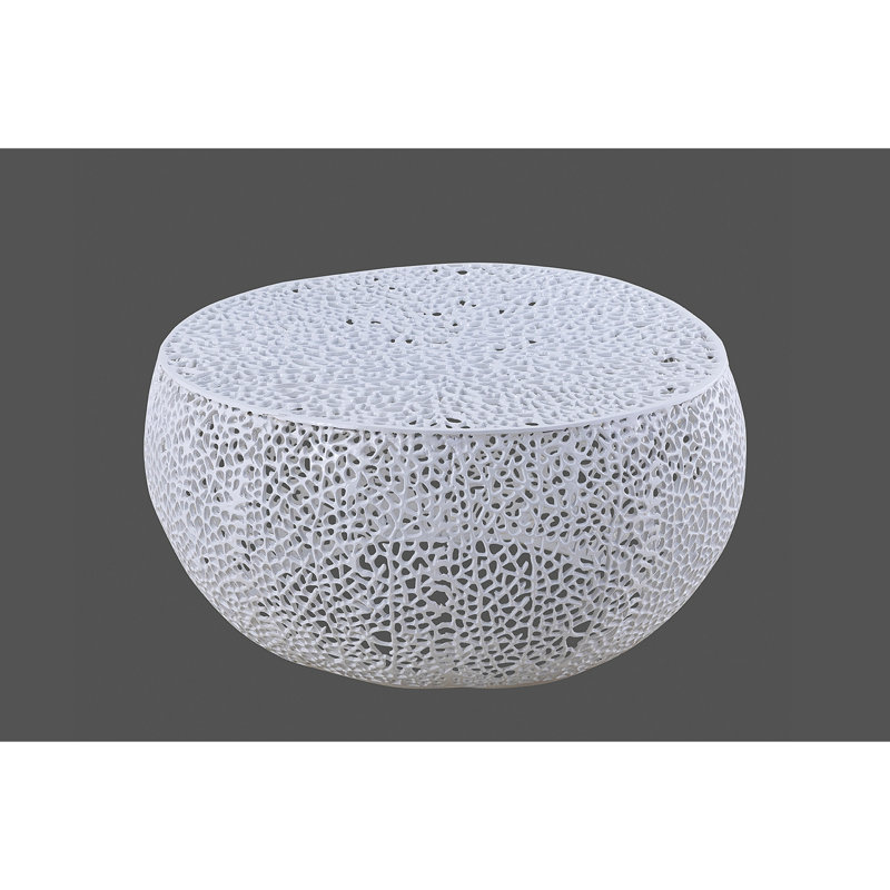 Table basse ronde (inventaire NJ), Blanc