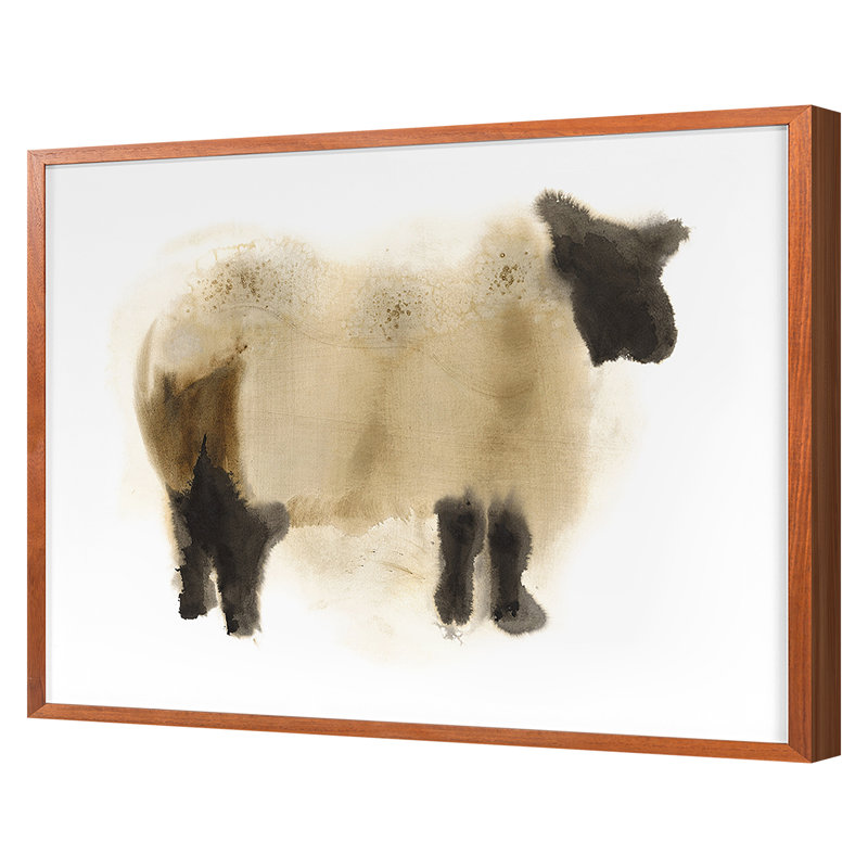 So Fluffy 1 Print by Ngo, PC, Walnut Framed, 20" H x 25" W
