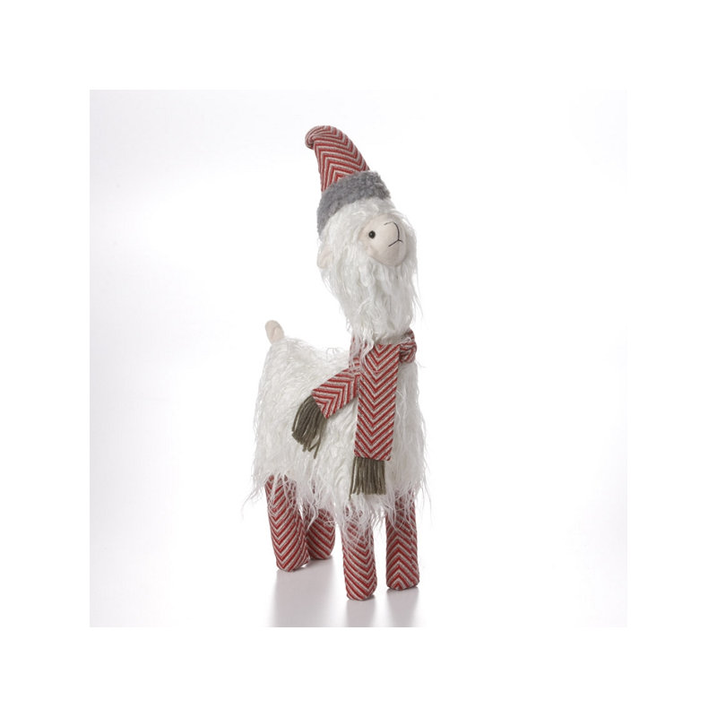 Décoration de Noël en peluche Lama debout Flack