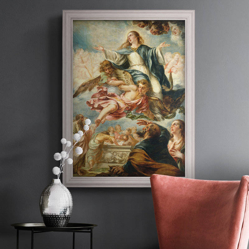Assomption de la Vierge - Peinture encadrée, H 20 po x l 16 po x P 2,5 po