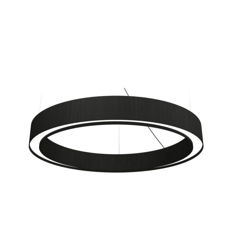 Lustre tambour unique à 1 lumière DEL Cilíndrico, H 4,72 po x l 39,37 po x P 39,37 po, Charcoal