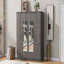 Armoire à miroir 4 portes avec tablettes-1344714254