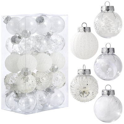 30 Pcs Christmas Ball Ornaments for Holiday Wedding Party Decoration