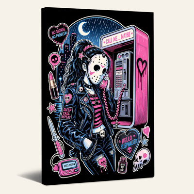 Punk Girl in Hockey Mask at Pink
