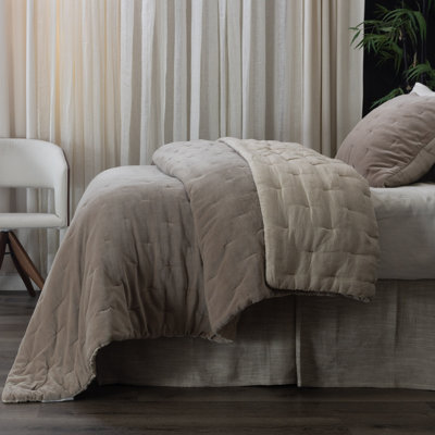 MESA LINEN & VELVET  QUILT, MUSHROOM, KING