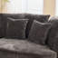 Fauteuil demi-tonneau rembourré en chenille-141022765