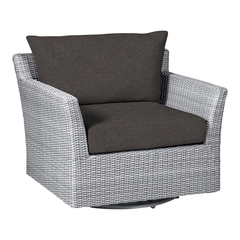 Fauteuil oscillant pivotant Club Woven N-Dura, Pas de soudure, Fossile de Vérone, Huître