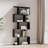 62.6" H Geometric Bookcase 5 Tier S-Shaped Room Divider Bookshelf-841778648