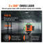 Niveau laser auto nivelant 100 pi, manuel vert 3 x laser à ligne transversale 360 °
