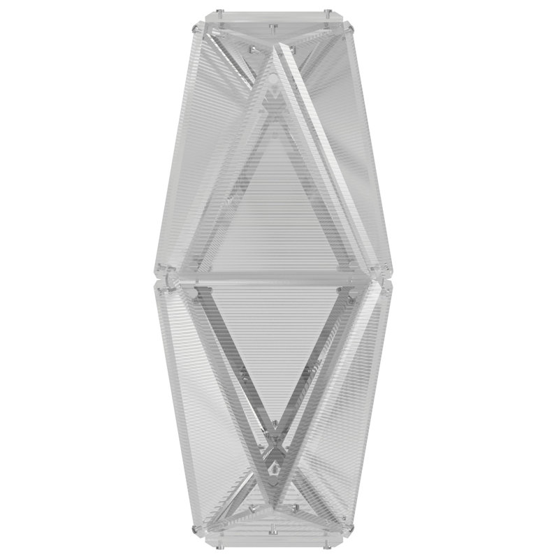 Seoul Etched Acrylic Wall Sconce, 24" H x 11" W x 7" D