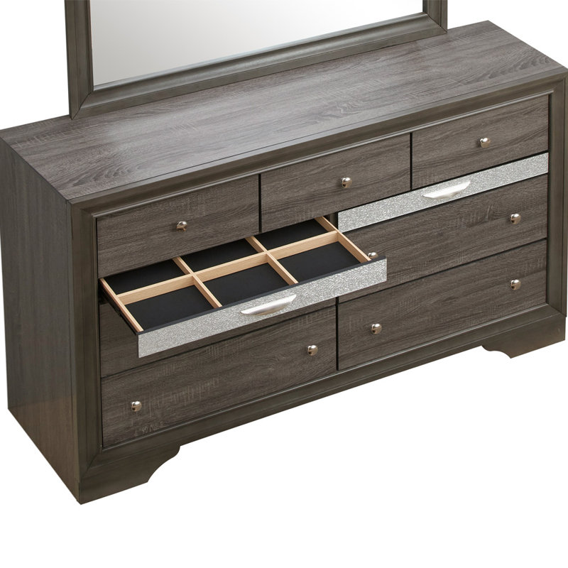 Madrid 63'' W 9 - Drawer Dresser, Gray
