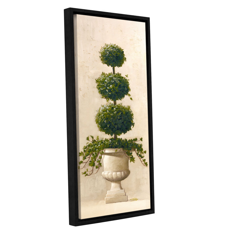« Roman Topiary II » par 0-imprimé Welby, Cadre noir, H 24 po x l 12 po x P 2 po