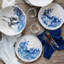 Blue Camellia Stoneware Salad/Dessert Plate