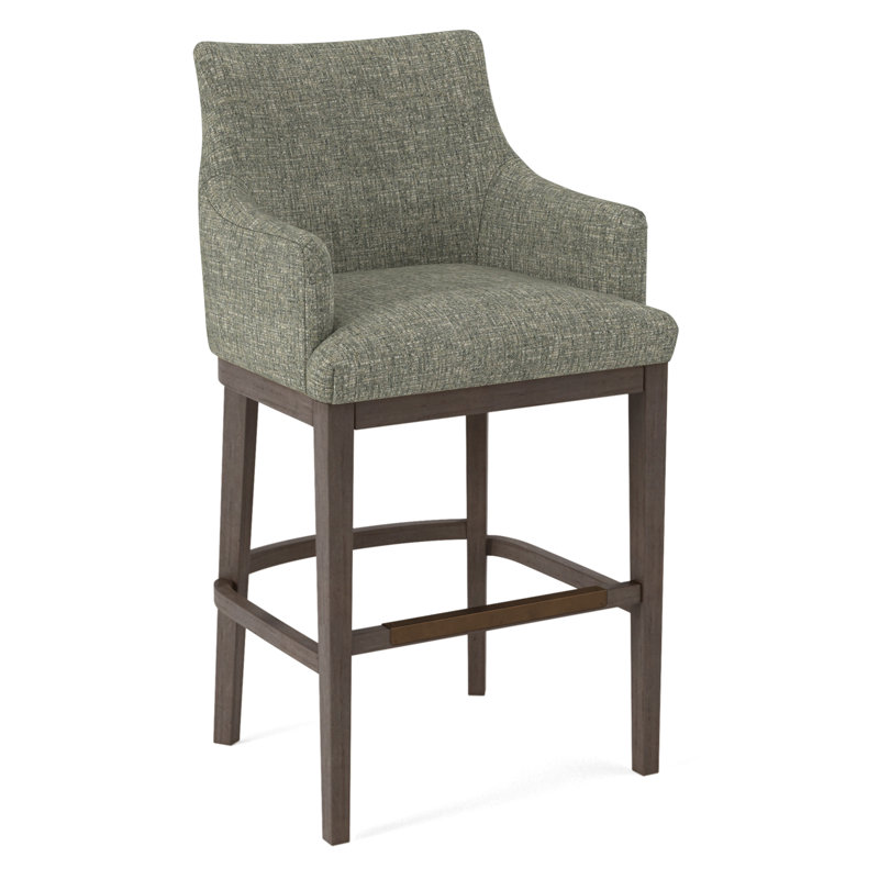 Upholstered Stool, Applause Archway Grey, Nutmeg