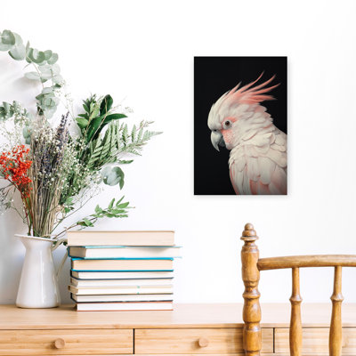 Elegant Pink Cockatoo by Andreas Magnusson - Wrapped Canvas Print
