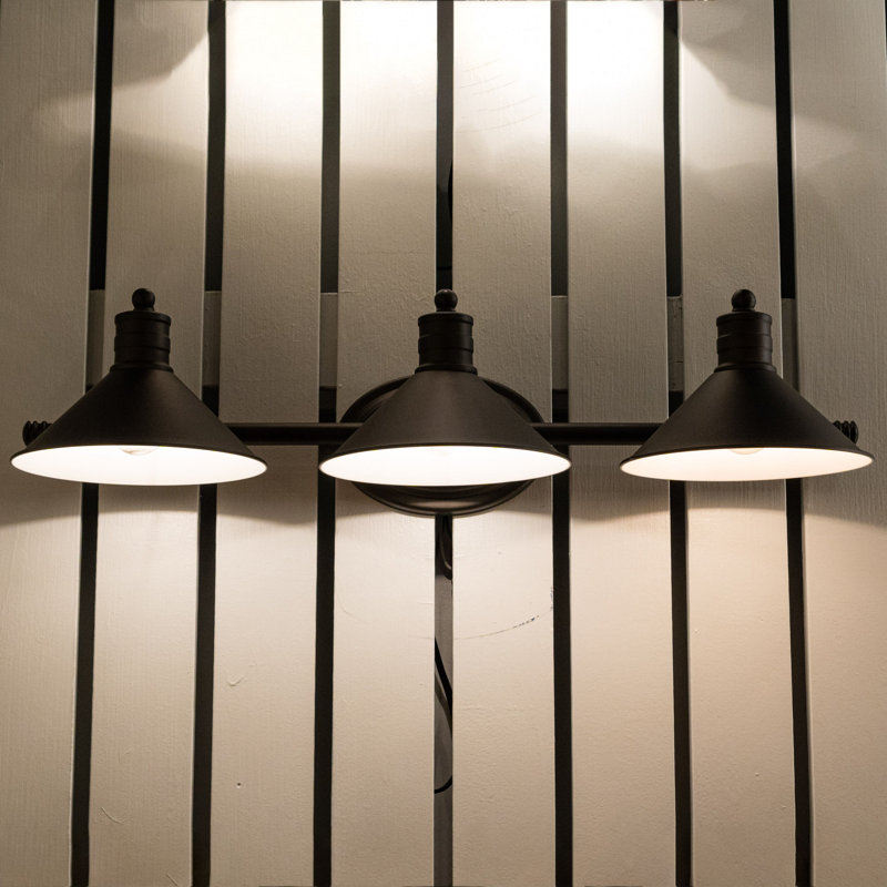 Tamar Dimmable Vanity Light, Oil Rubbed Bronze and Matte White, 3