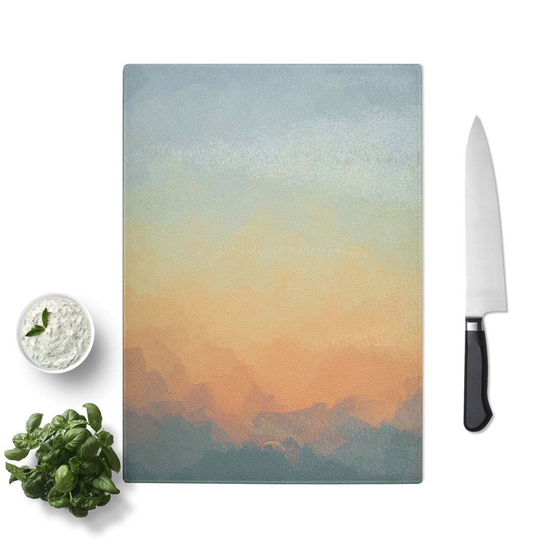 Glass Glorious Sunset in Abstract Chopping Board