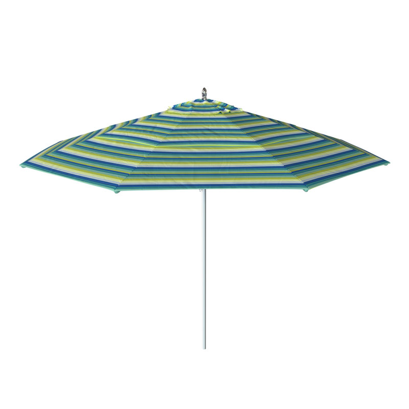 Parasol de marché 11 pi Hixon, Sunbrella® bord de mer Séville rayé