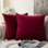 Housse de coussin en velours uni