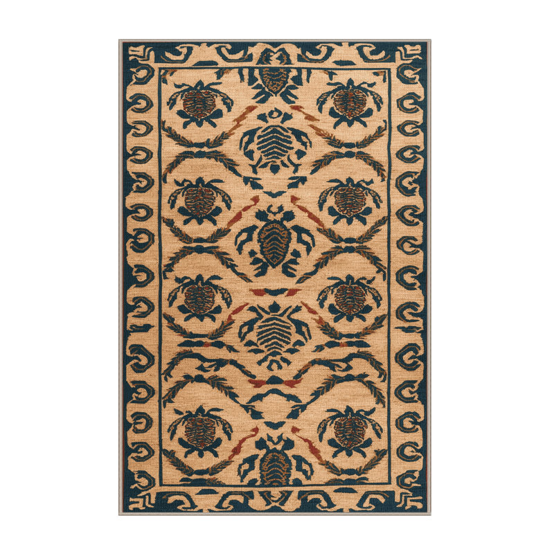  Tapis hawaïen lavable à motifs Honu, Rectangle de 5 pi x 8 pi