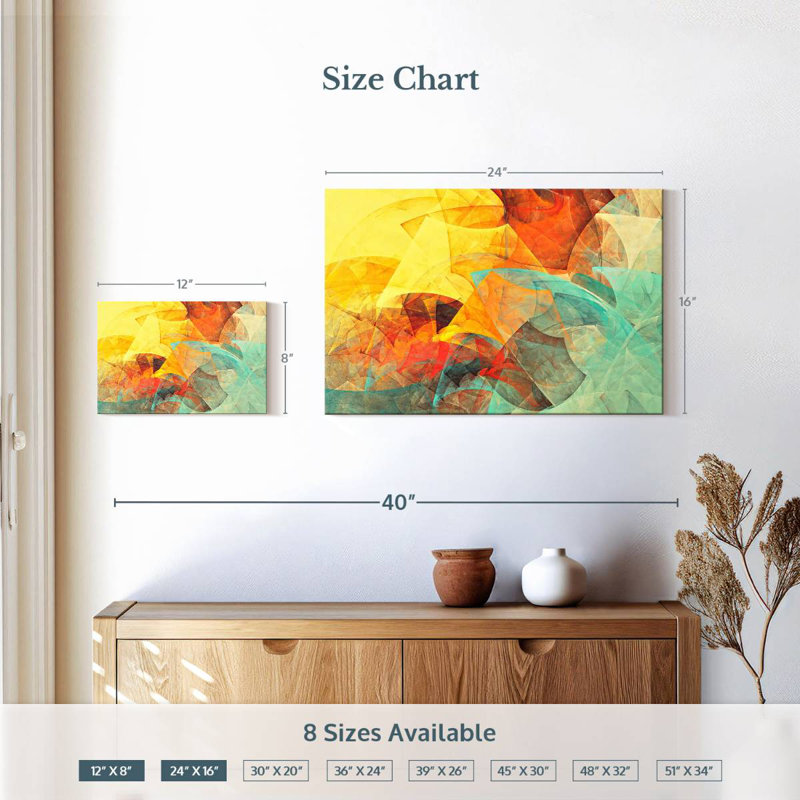 Avery Sunrise Colors Abstract, H 16 po x l 24 po