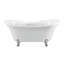 Baignoire de trempage sur pattes 68 "avec drain, pattes et plateau en bambou 68" Streamline-607679914-607679911