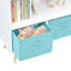 Armoire de rangement pliable pour enfants avec bibliothèque et jouets pliable, blanc / bleu