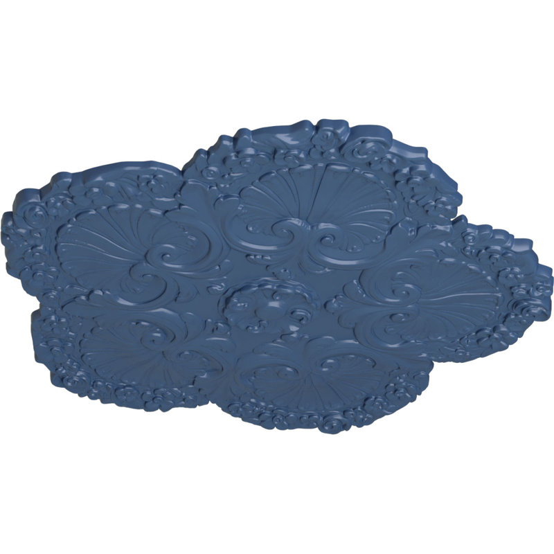 Endurathane Shell Ceiling Medallion, 25 5/8"OD x 1"P, Hand-Painted Americana Finish, Americana